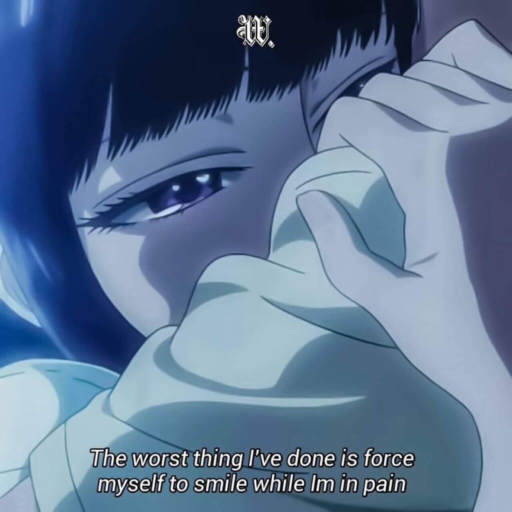 sad anime girl pfp