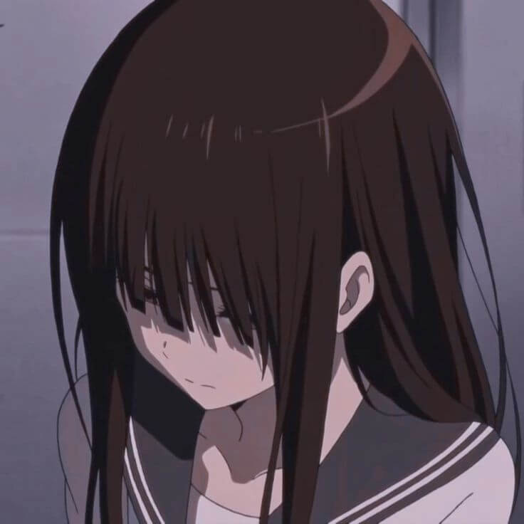 sad anime girl aesthetic pfp