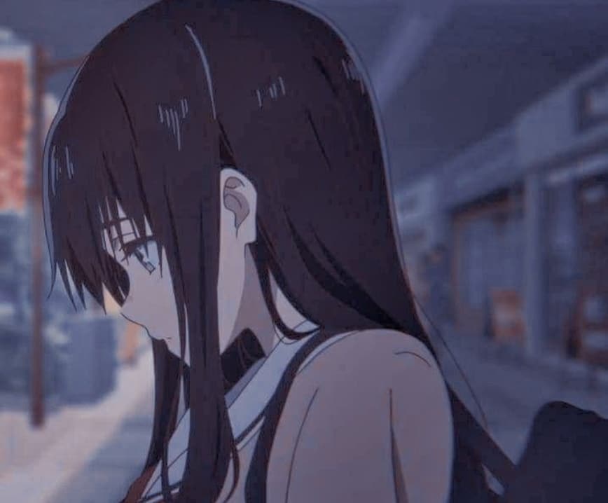 sad anime girl base