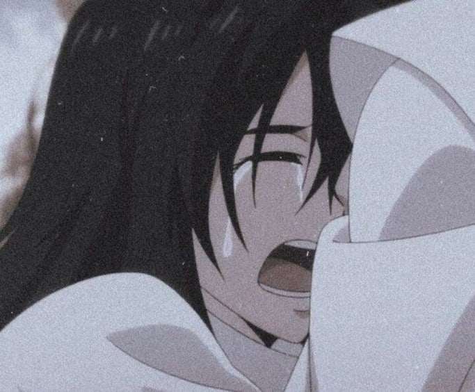 heartbroken sad anime girl crying