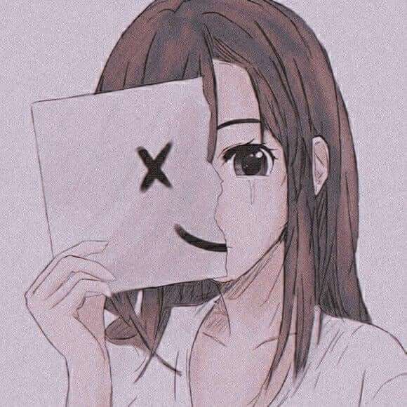 happy but sad anime girl