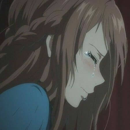 sad anime girl