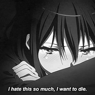 depression sad anime girl pfp