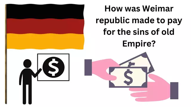 How was Weimar republic made to pay for the sins of old Empire